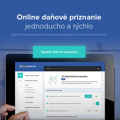 Mojedane.sk aplikácia - online tax return